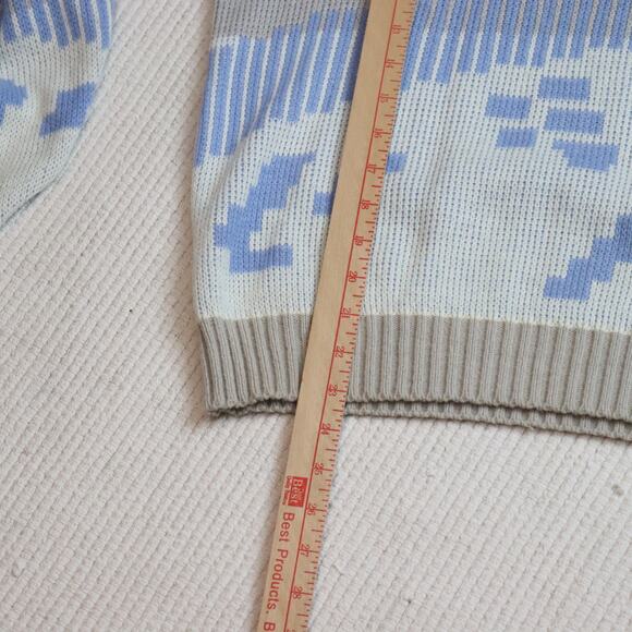 Vintage Saturdays Abstract Knit Sweater | 90s Pastel Graphic Pullover | Men’s M - Picture 4 of 6